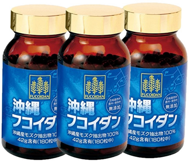일본 오키나와 후코이단 42g 베지 캡슐 180정 모즈쿠 추출물 함유 3개