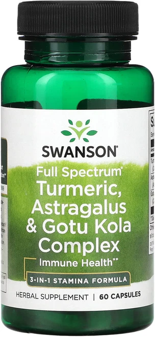 Swanson Full Spectrum 강황 황기 및 고투콜라 복합체 캡슐 60정, SwansonFullSpectrum강황황기및고투콜라복합, 1개 - 쿠팡