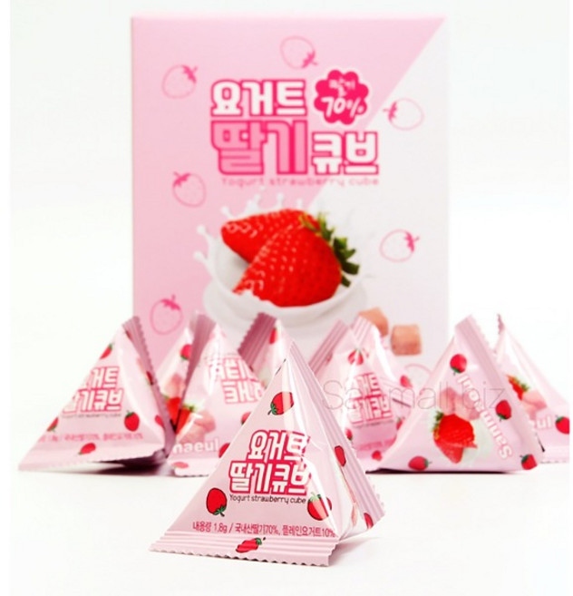산마을 요거트 딸기큐브 과일간식 1.8g x 30개입, 30개