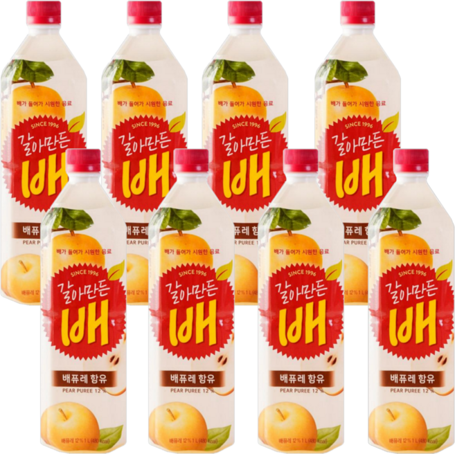 해태음료 갈아만든 배, 1L, 8개