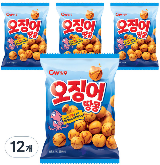 청우식품 오징어땅콩, 90g, 12개