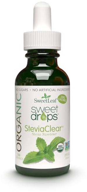 스위트리프 유기농 스위트 드롭스 스테비아클리어 스테비아 감미 SweetLeaf Organic Sweet Drops- Flavored Stevia Liquid Sweetener S, N/A, 스테비아 감미료, 1개