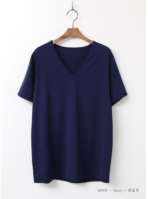 [아이엠수]리얼 냉장고 브이넥 반팔티