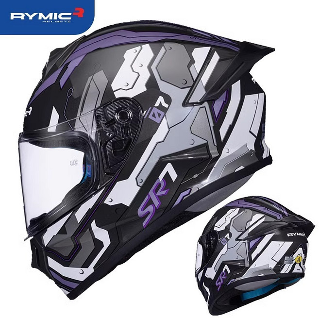 RYMIC R977 全罩安全帽, 紫灰軸心