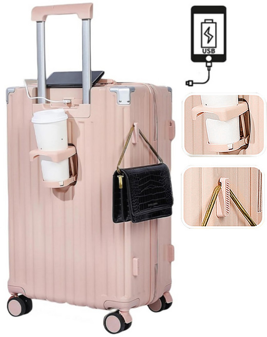 캐리어 20인치 22인치 24인치 기내용 대형 하드 여행용 감성 하드 캐리어 수납 주머니 대용량 패션 남녀 공용 흰색 블랙 회색 분홍색