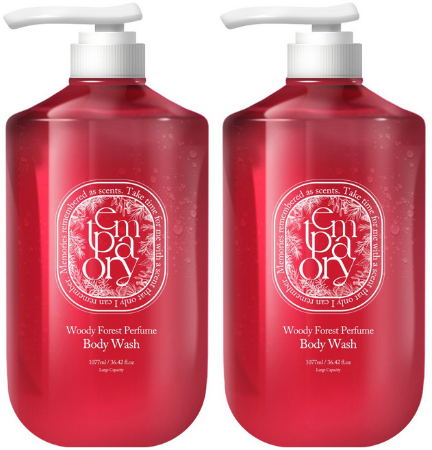 템포러리 퍼퓸 바디워시 우디 포레스트향, 2개