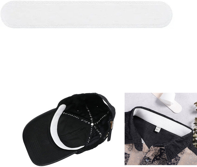 모자 땀 흡수 패드 다용도 패드 셔츠 칼라 화장품 썬크림 캡가드 모자패드 오염 방지, 1개