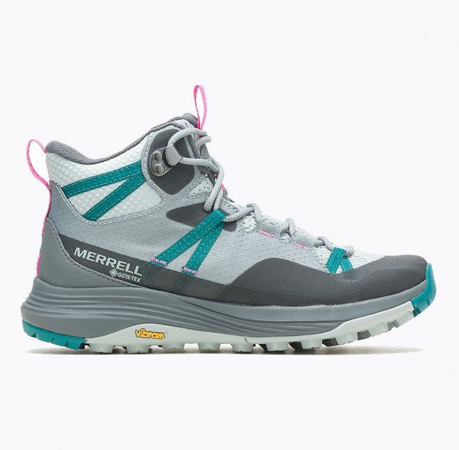 【Merrell】女 SIREN 4 MID GORE-TEX 中筒戶外多功能鞋 灰綠色 NO.037284