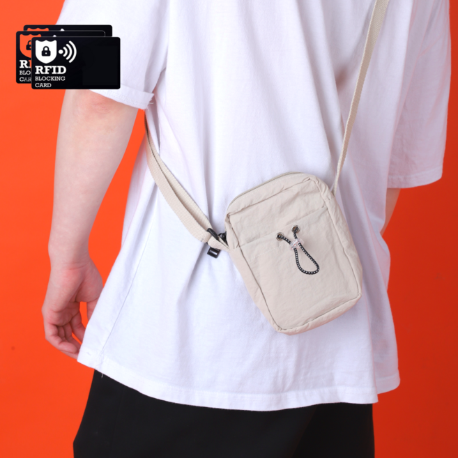 Ezliv 여행용 미니 크로스백 여행 여권 가방 케이스 Rfid 차단