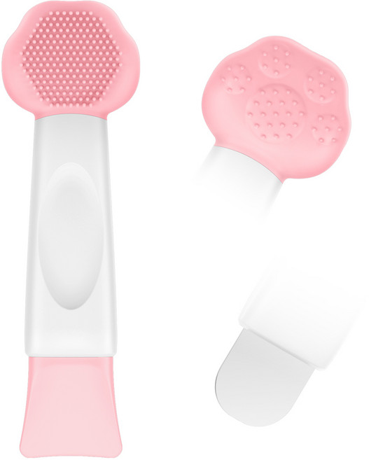 3 IN 1 실리콘 세안 브러쉬 얼굴 각질관리기기 블랙헤드 코메도 피지 제거기 마스크 브러쉬, 핑크