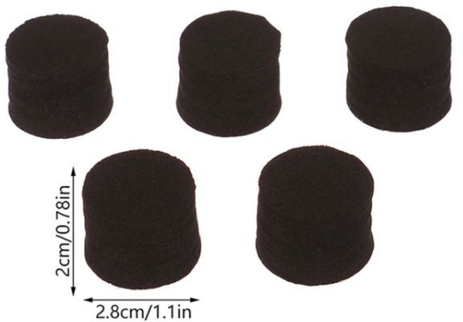 전자드럼세트 Roland PDX-8 PDX-6 교체용 전기 드럼 트리거 스폰지 전자 스폰지 기둥 5 개, 2), 한개옵션1