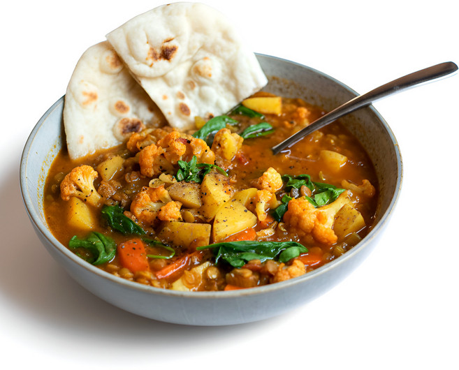 더캔버스 비건 Vegan Curry 코코넛 렌틸콩 커리 완조리 밀키트, 1개, 380g