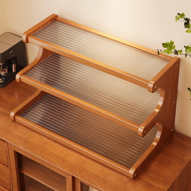 데스크 선반 사무실 식탁 정리 피규어 수납 다층 책장 소형 선반 진열품, 1개, 3단 30CM