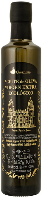 올리바즈모 유기농 엑스트라버진 올리브오일, 1개, 500ml
