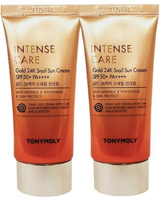 토니모리 골드24K 스네일 선크림 SPF50+ PA++++, 50ml, 2개 - 쿠팡
