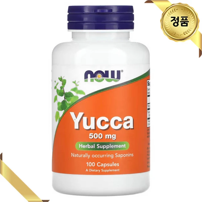 나우푸드 유카 500 mg 100 캡슐 허브 글루텐프리 사포닌 안티에이징 뿌리 yucca, 1개, 100정 - 쿠팡