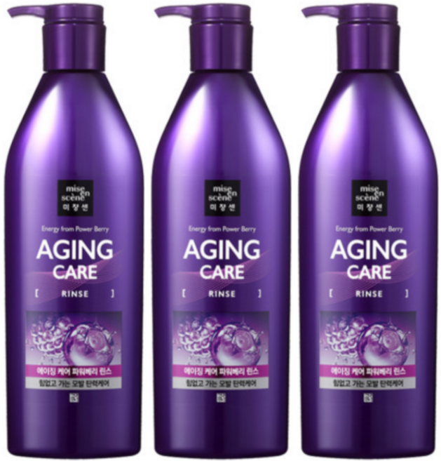 미쟝센 에이징 케어 파워베리 린스 플로럴 프루티향, 680ml, 3개