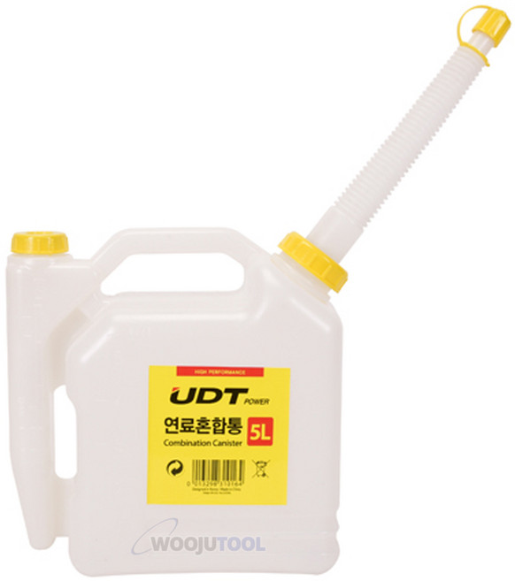 UDT 예초기액세사리 혼합통 5리터 2 사이클전용 연료혼합통, UDT 예초기액세사리 5리터 2 사이클전용 연료혼합통, 1개