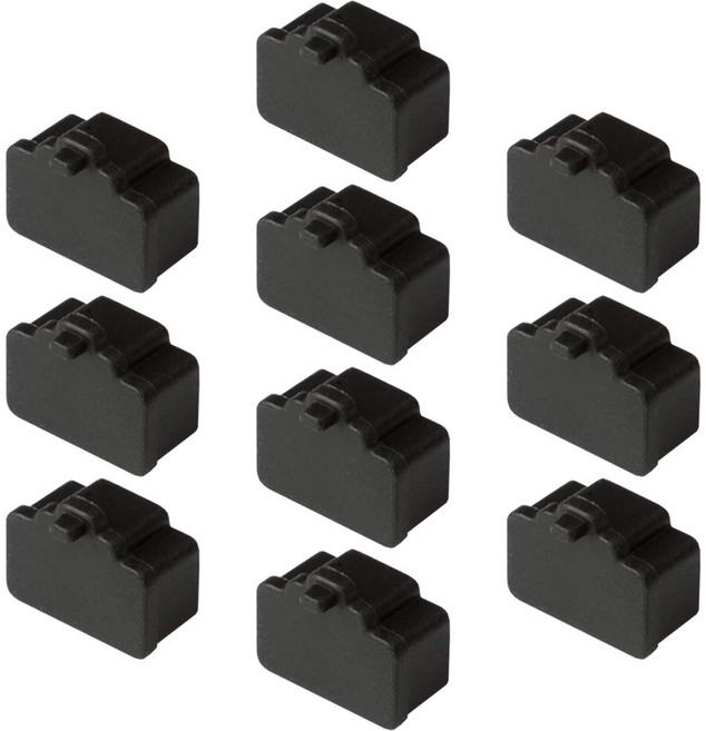 MAINE 베이직 랜포트 RJ45 먼지마개 10개, 블랙, 3cm