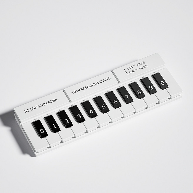 베리버터 감성 아이템 피아노 자동차 전화번호판, 1개, 화이트