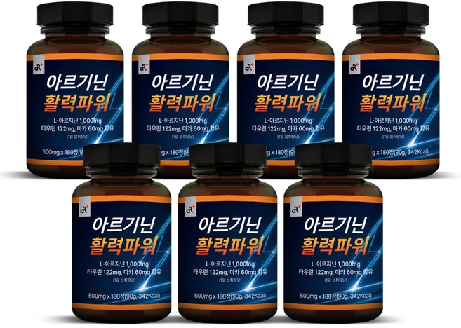 아르기닌 활력파워 1000mg, 7개, 180정 - 쿠팡