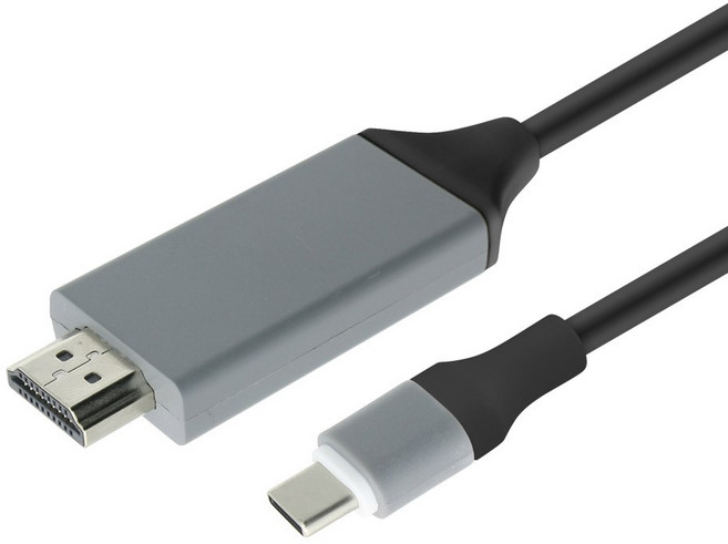 Coms C타입 to HDMI 2M MHL 미러링 케이블 BT358, 블랙+그레이, 1개