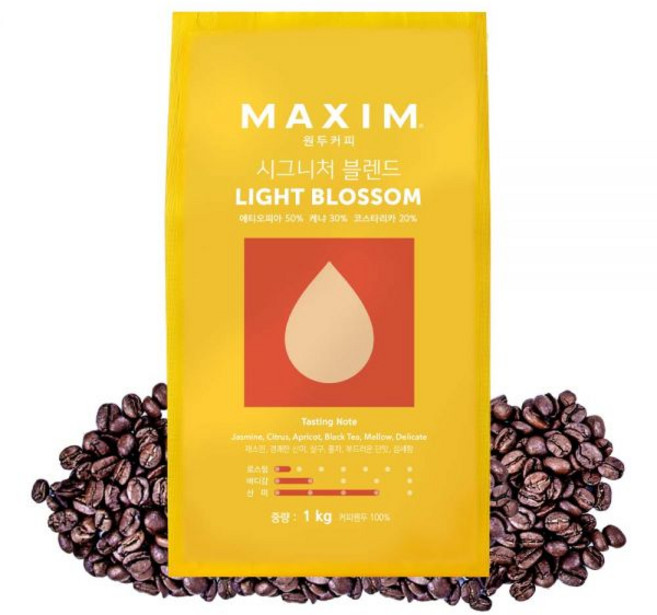 맥심 시그니처 블렌드 라이트 블로섬 원두커피 1kg, 1