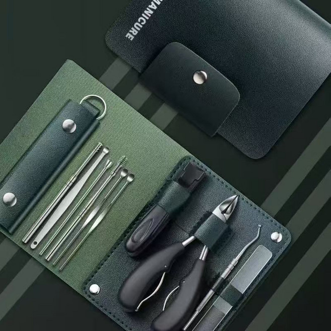 거와스 휴대용 발톱 손톱깎이 세트, 1세트, 블랙