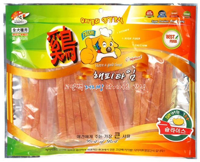 해피타임 강아지간식 슬라이스 300g x 5개, 해피타임 슬라이스 300g x 5개 강아지간식, 오리