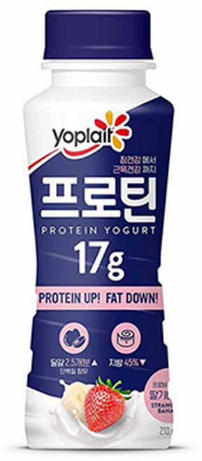요플레 프로틴 딸기바나나, 플레인 24개, 24개, 210ml