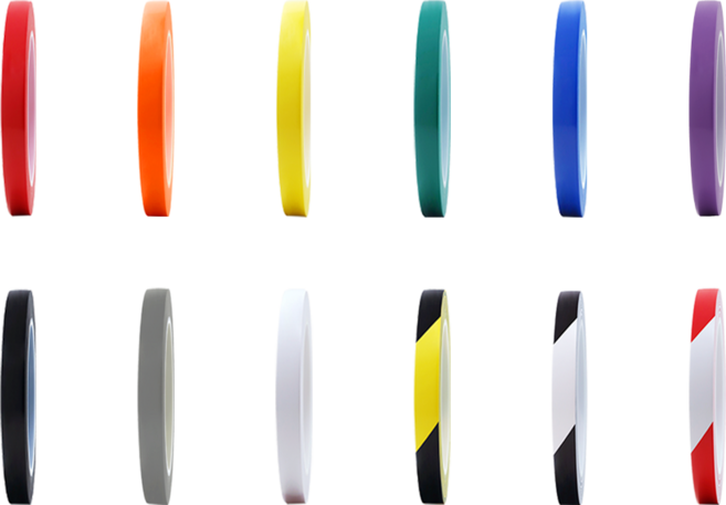 바닥 라인테이프 10mm X 30M PVC 안전 구획 경계 표시 12컬러, 1개, 10mm - 빨강/흰색