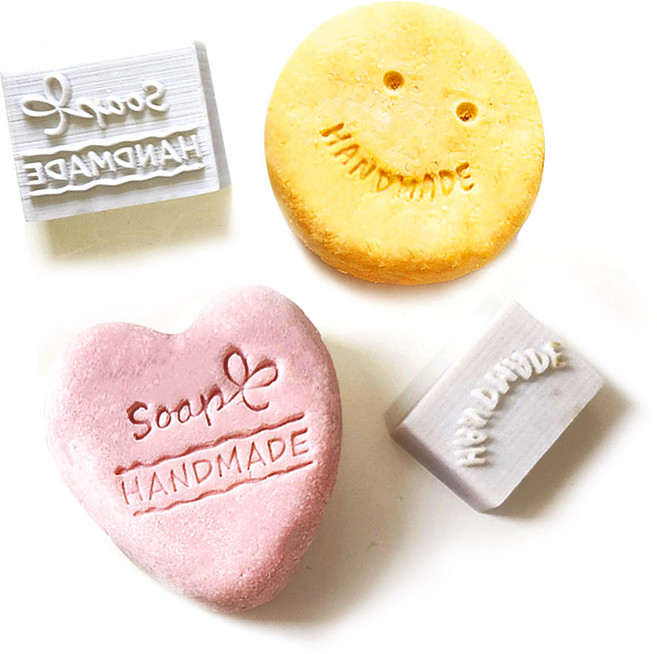 마타바 핸드메이드 스탬프 2종 1세트 (라운드+리본) 샴푸바 만들기 diy, 1개