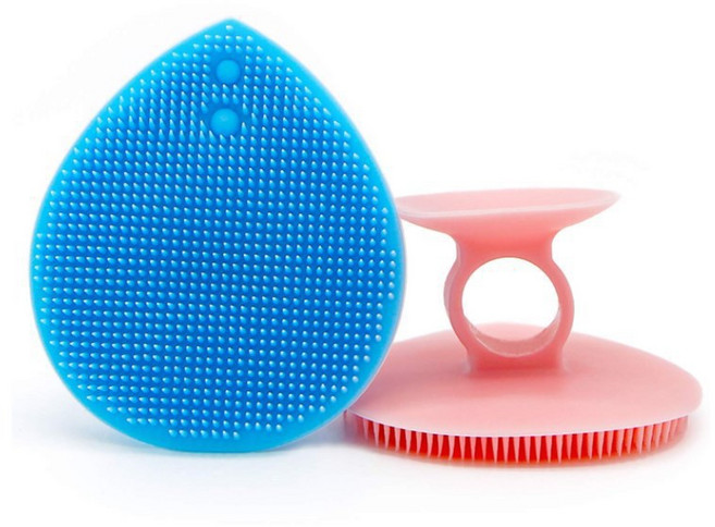 실리콘세안브러쉬 미세모 클렌징브러쉬 실리콘 스크럽 모공 딥클렌징 세안솔, 1개, 퍼플