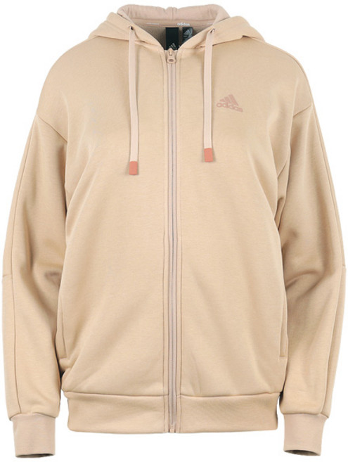 아디다스 여성 WORD 루즈핏 플리스 후드 집업 자켓 IK9893