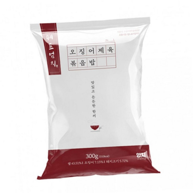 VDF 엄지 볶음밥 오징어 제육 300g 간편식 즉석식품, 1개