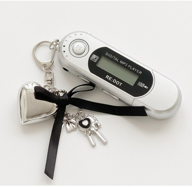 리닷 REDOT 플립 휴대용 MP3 플레이어 레트로 Y2K 학생 어학, 실버, N127