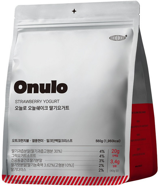 오늘로 오늘쉐이크 식사대용 단백질 쉐이크 딸기요거트맛 대용량, 1개, 560g