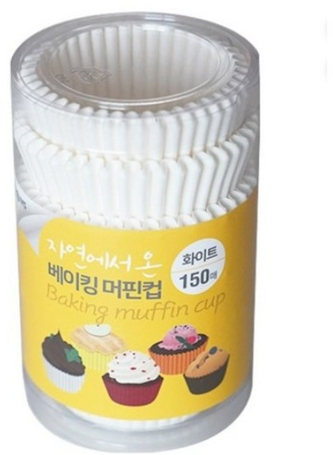 자연에서 온 베이킹 머핀컵 150p, 화이트, 1개