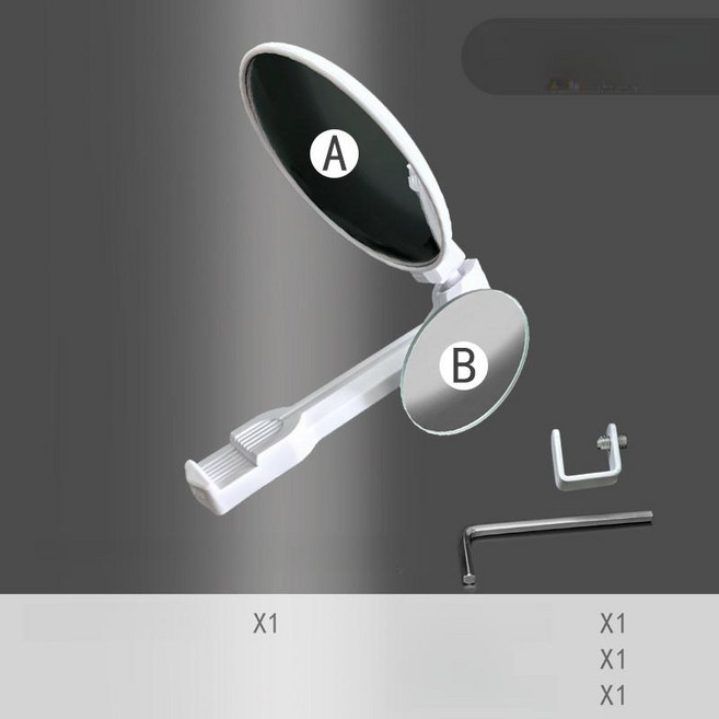 다사그레이 디지털사이드미러 화물차후방카메라, 1개, 화이트 조수석 전방 거울 세트, 기본 색상
