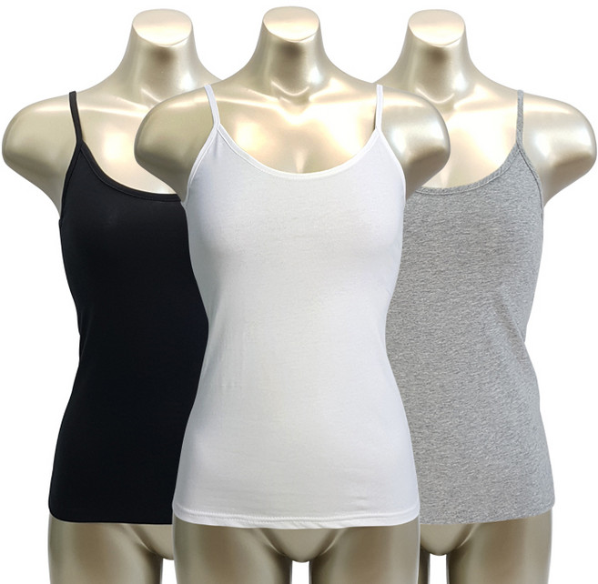 모띠마마 여성용 순면 스판 끈나시 3p