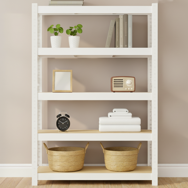 EDM-30 철제 조립식 무볼트 앵글 선반 경량랙, 5단, 화이트