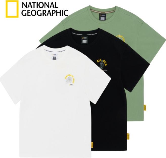 [매장발송]내셔널지오그래픽 남여공용 키즈 반팔티 편하고 시원한 여름 티셔츠 등교 초등생