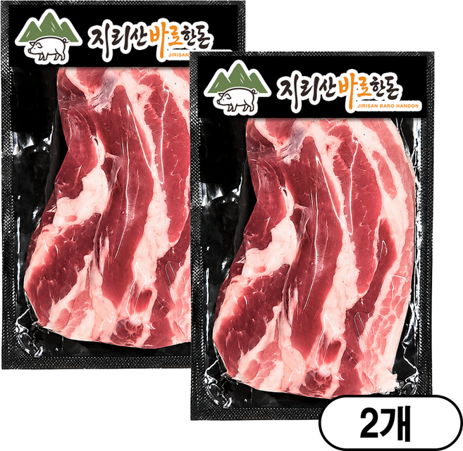 [특가] 지리산 바로한돈 삼결살, 2개, 300g