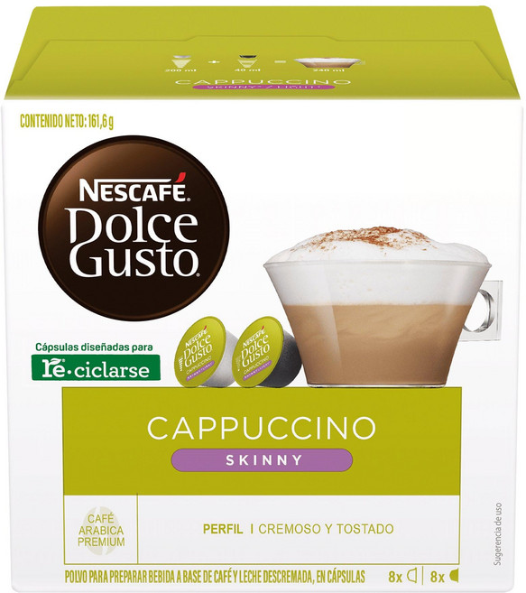 네슬레 네스카페 돌체 구스토 스키니 카푸치노 커피 (NES27370) Nestle Nescafe Dolce Gusto Skinny Cappuccino Coffee (NES27370, 1개