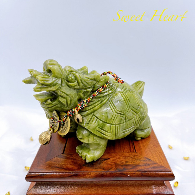 Sweet Heart 田芯開運精選 青玉龍龜 聚財 含加持開光, 1個
