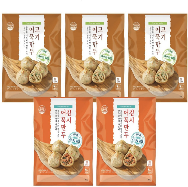 [조봉창 명인] 대용량 어묵 만두 2kg(고기 3팩 + 김치 2팩), 1개, 2kg