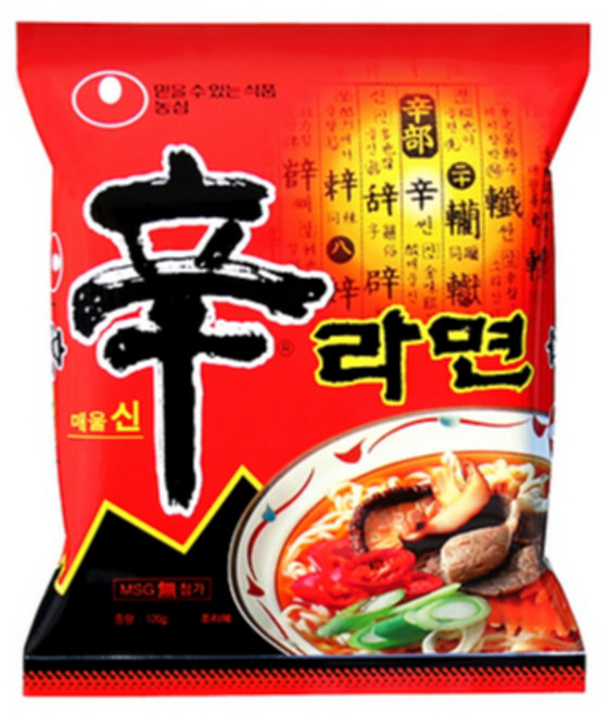 韓國農心 120g 袋裝 韓國泡麵, 1個