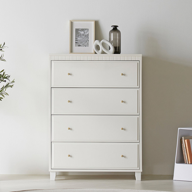 미카엘 4단서랍장 800, 4단, 아이보리