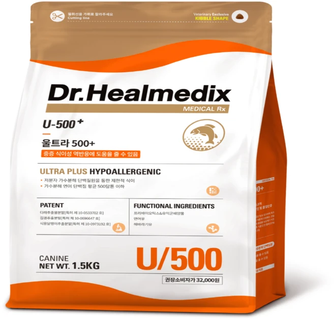 닥터힐메딕스 울트라 500 플러스 1.5kg, 1개, 피부/피모+알러지 - 쿠팡