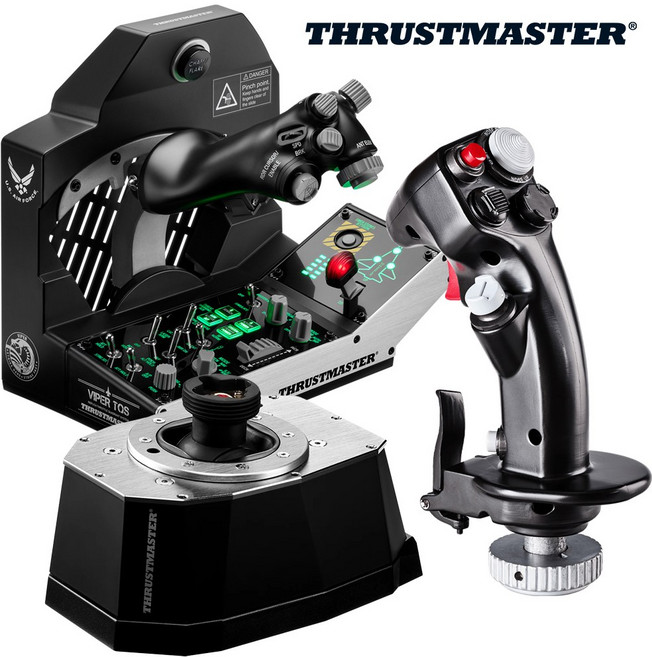 트러스트마스터 F-16 비행스틱 AVA BASE TQS 미션팩 풀세트 (PC전용/공식수입정품), 1개